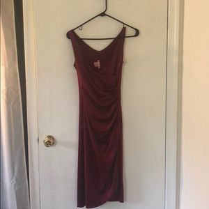 Pin Up Girl Red Satin Dress